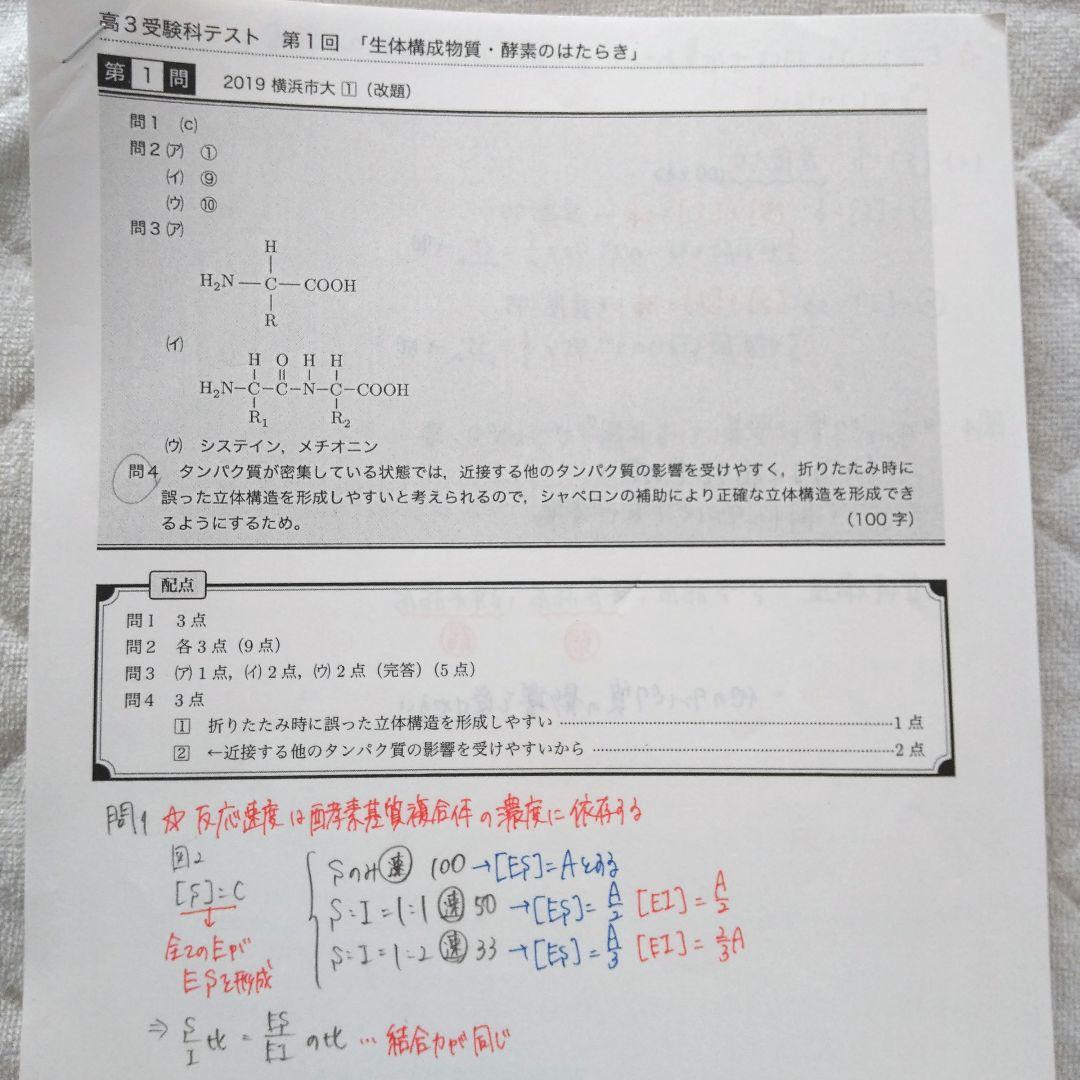 鉄緑会 高３生物 テキスト プリント セット 大阪校