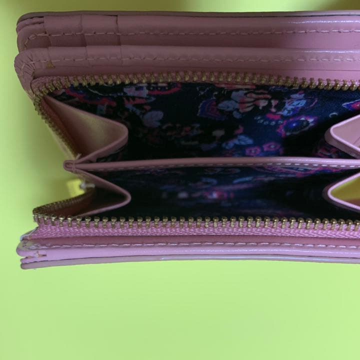 アナスイ 財布 ANNASUI 二つ折り財布 ピンク 牛革