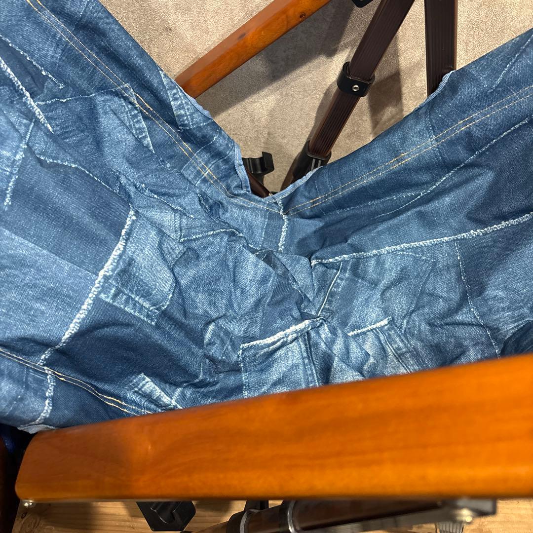 Coleman × Monro デニム調リクライニングチェア パッチワーク 廃盤