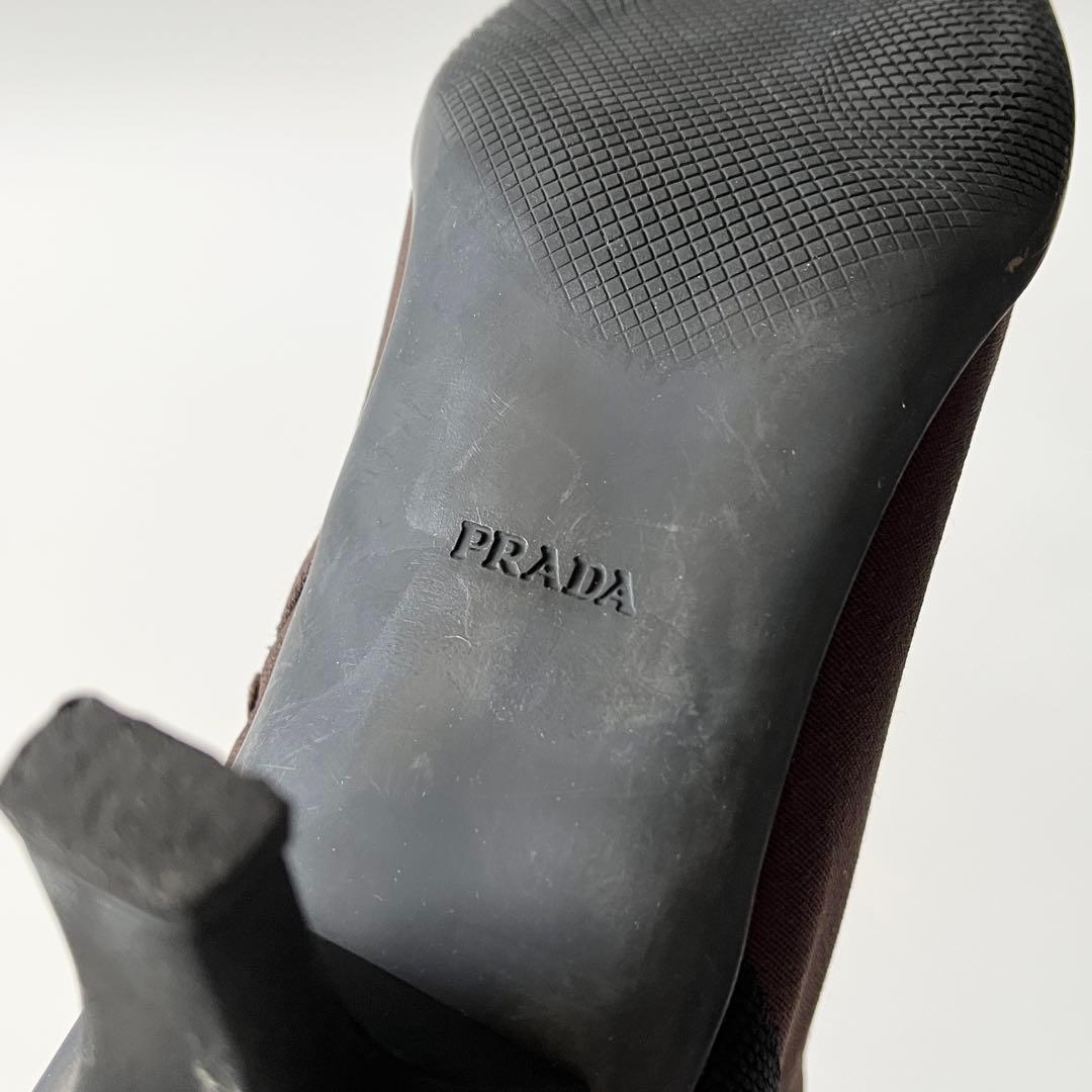 極美品 PRADA プラダスポーツ ストレッチ ロングブーツ 37 1/2