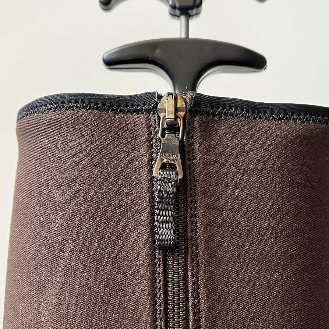 極美品 PRADA プラダスポーツ ストレッチ ロングブーツ 37 1/2