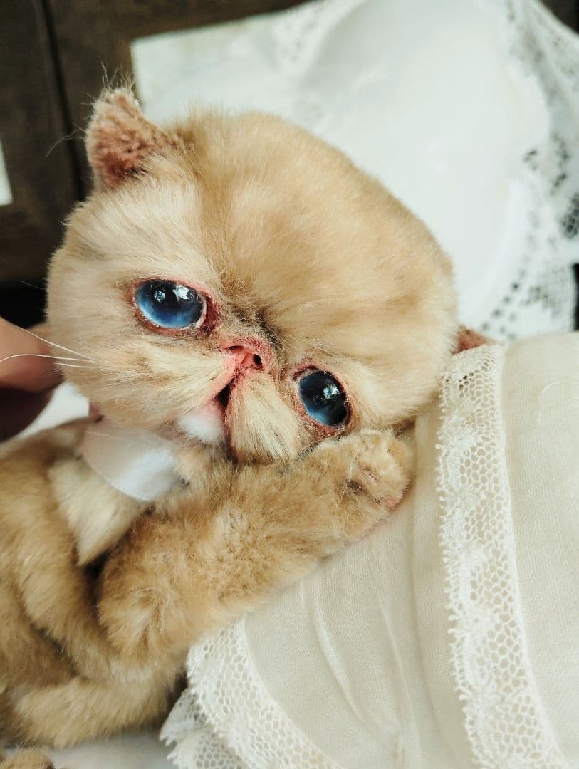 高級ファー♡短足ぽってりボディ♡子猫ちゃん♡アートドール♡ぬいぐるみ♡