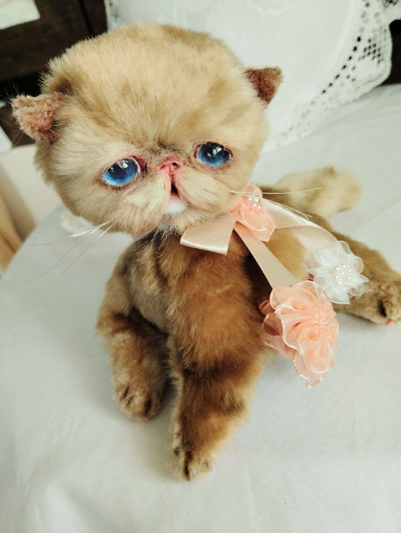 高級ファー♡短足ぽってりボディ♡子猫ちゃん♡アートドール♡ぬいぐるみ♡