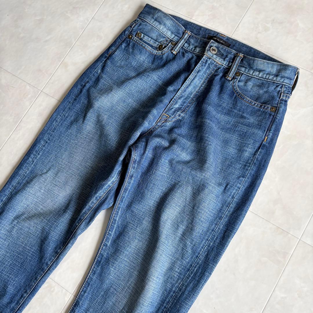 pas de calais デニムパンツ 34 日本製 綿100 テーパード