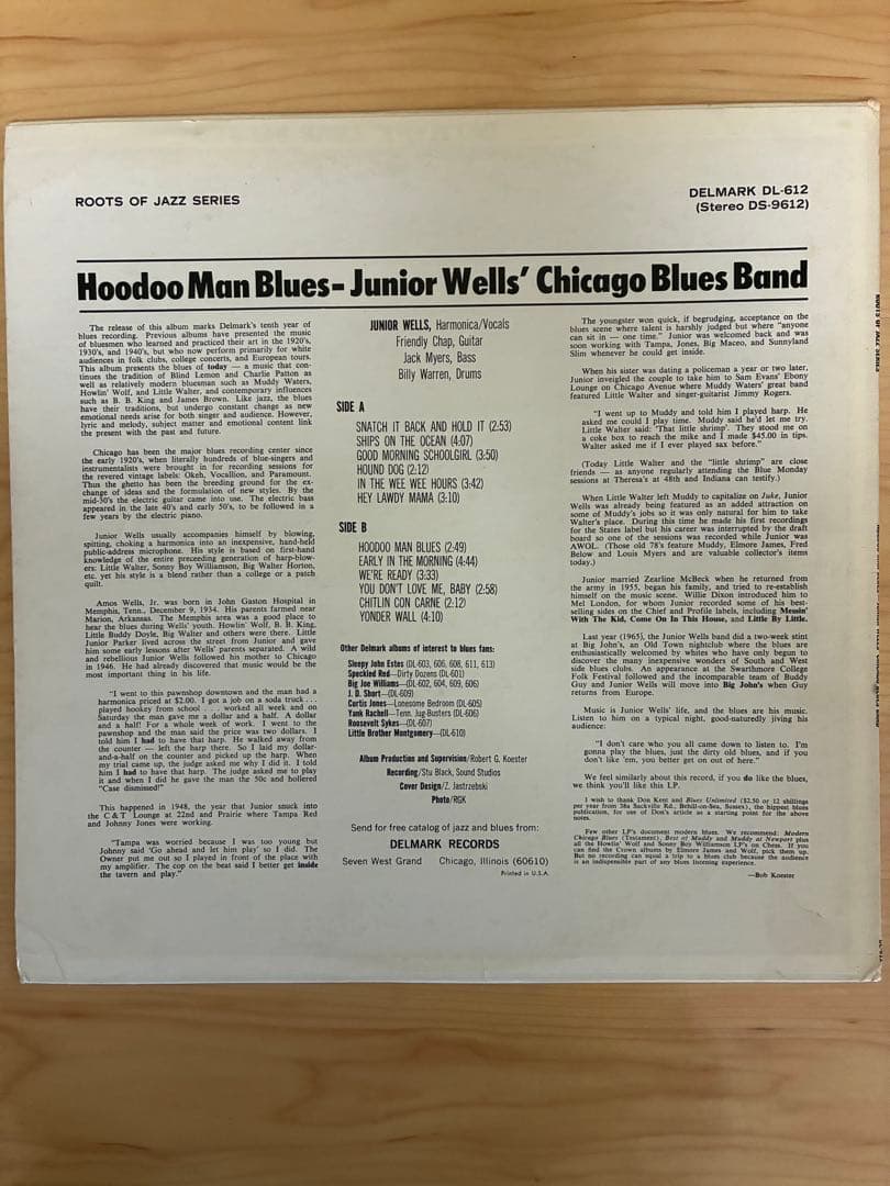 【LP】Junior Wells' Chicago Blues Band/Hoo