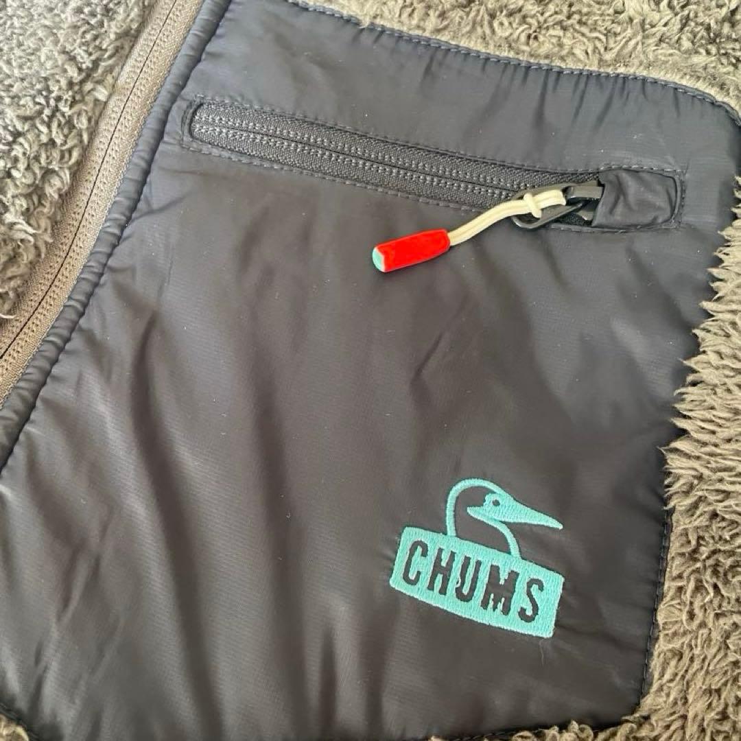 【美品】CHUMS グレー フリースベスト L ユニセックス　アウトドア