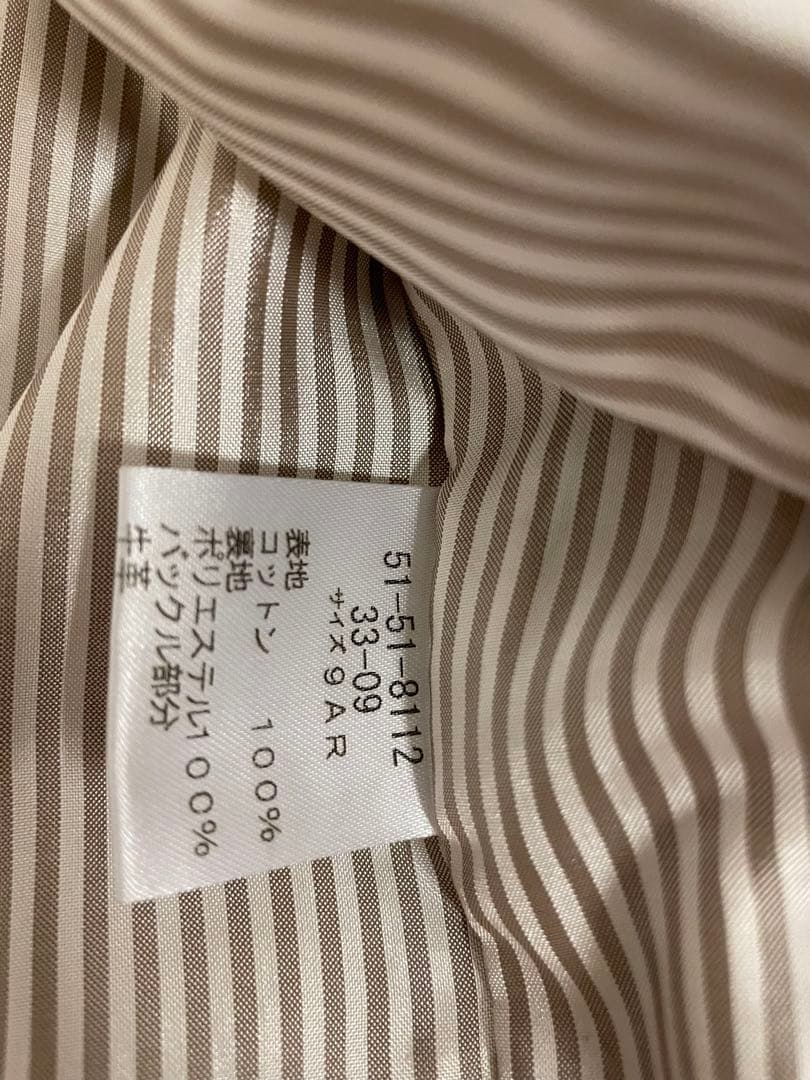NEWYORKER トレンチコート ベージュ M 牛革バックル　美品