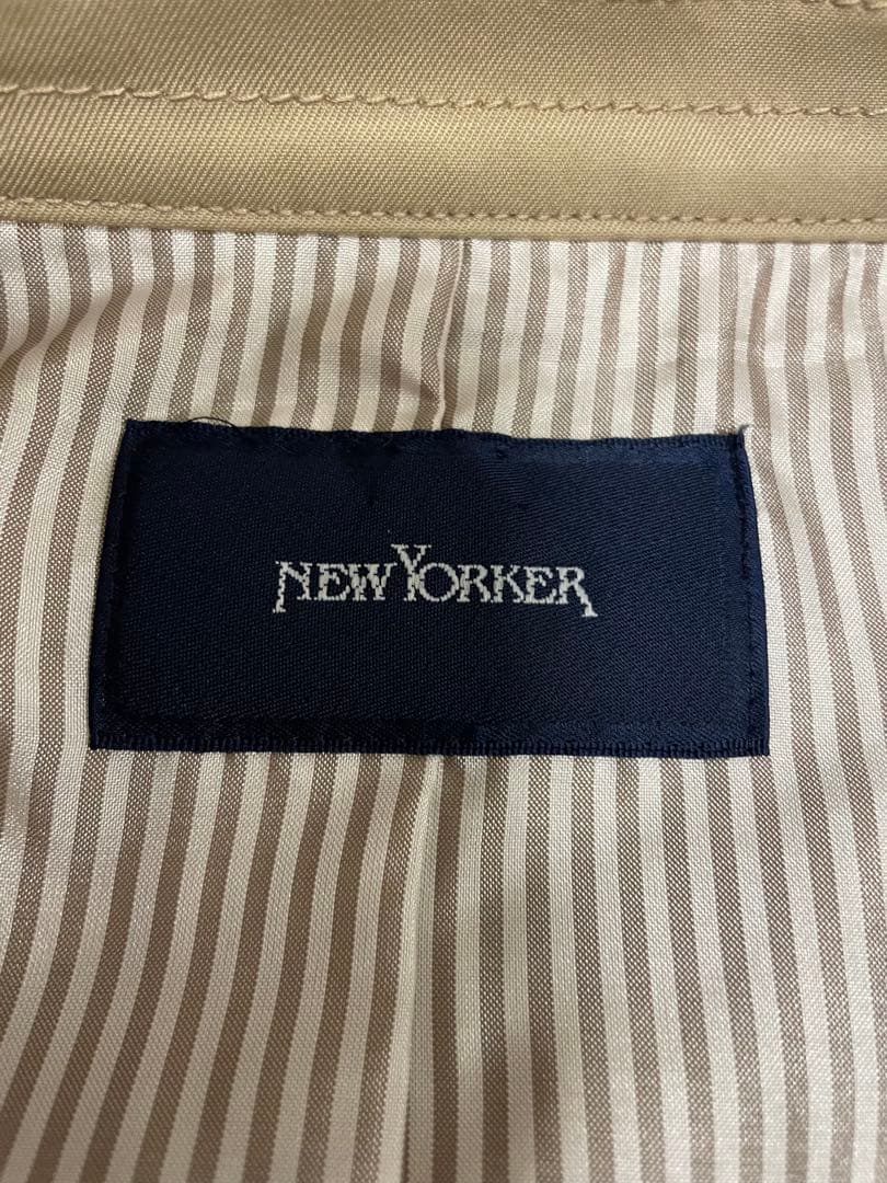 NEWYORKER トレンチコート ベージュ M 牛革バックル　美品