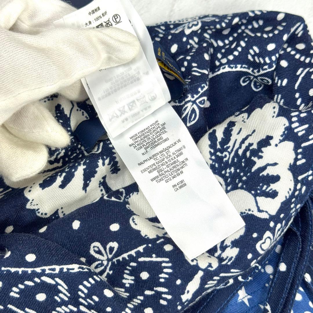 未使用 Polo Ralph Lauren バンダナ柄 ラップ巻 ロングスカート