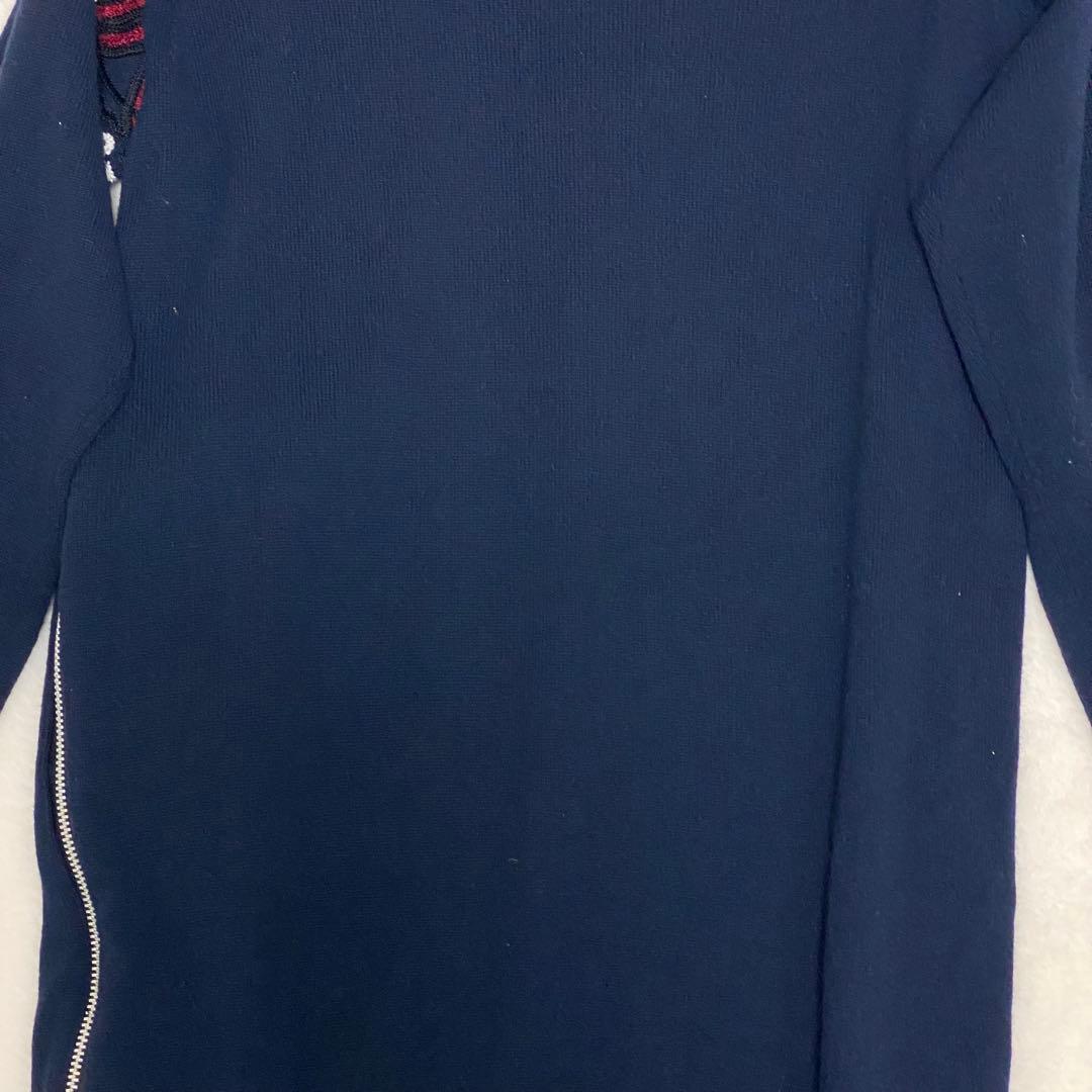 sacai ペイズリー 刺繍 ニット サイドジップ ニット ロングワンピース