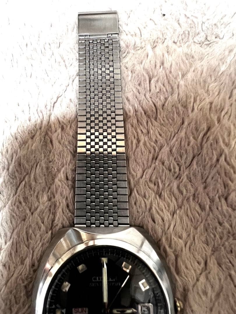 美品稼働1969年代物　希少ビンテージ時計ブラック　　　　　custom7