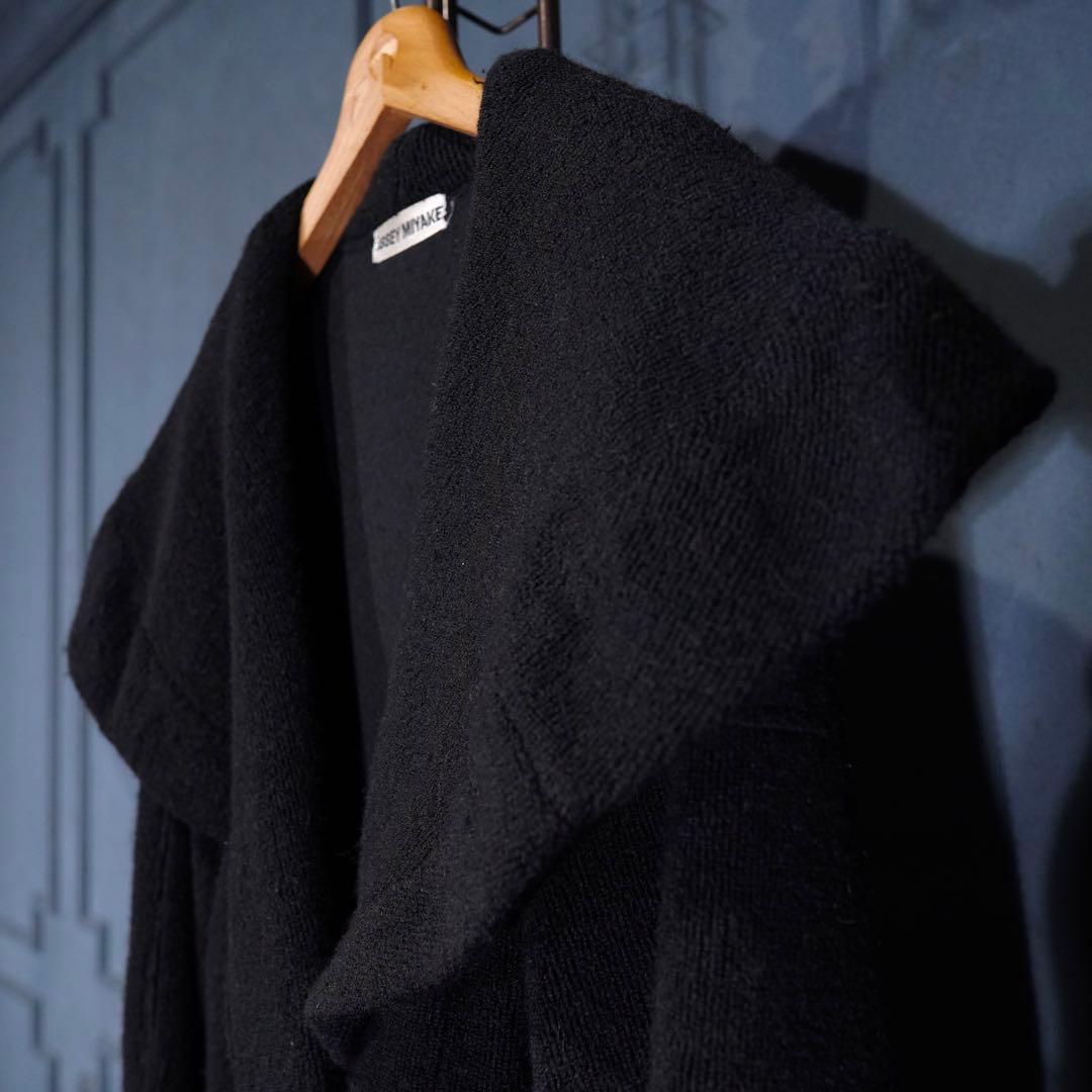 ISSEY MIYAKEイッセイミヤケビッグカラーシルクウールオーバーコート