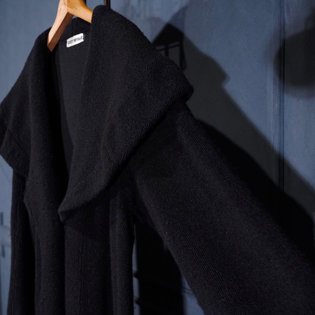 ISSEY MIYAKEイッセイミヤケビッグカラーシルクウールオーバーコート