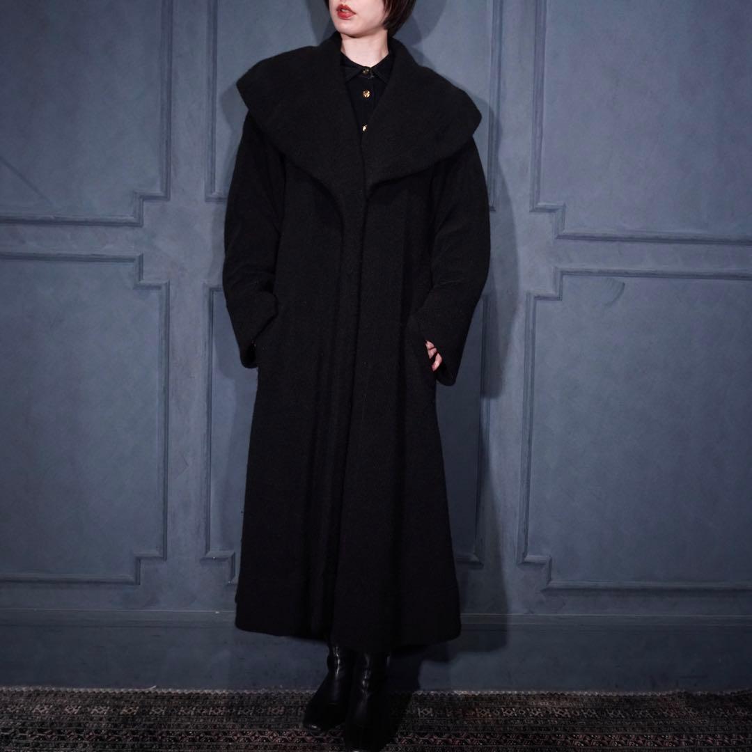 ISSEY MIYAKEイッセイミヤケビッグカラーシルクウールオーバーコート