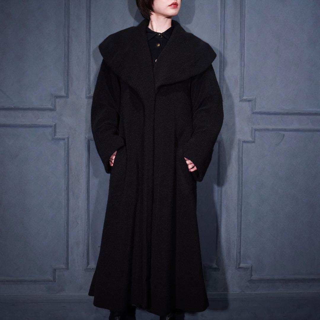 ISSEY MIYAKEイッセイミヤケビッグカラーシルクウールオーバーコート