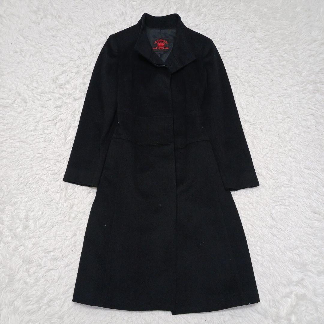 ✨美品✨オールドイングランド　カシミヤ混コート マキシ丈　ブラック　36