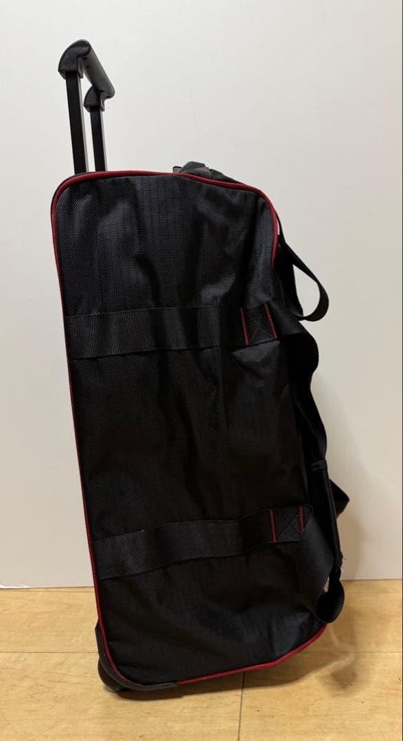 Coleman コールマンキャリー付き　ボストンバッグ　黒/赤　大容量　美品