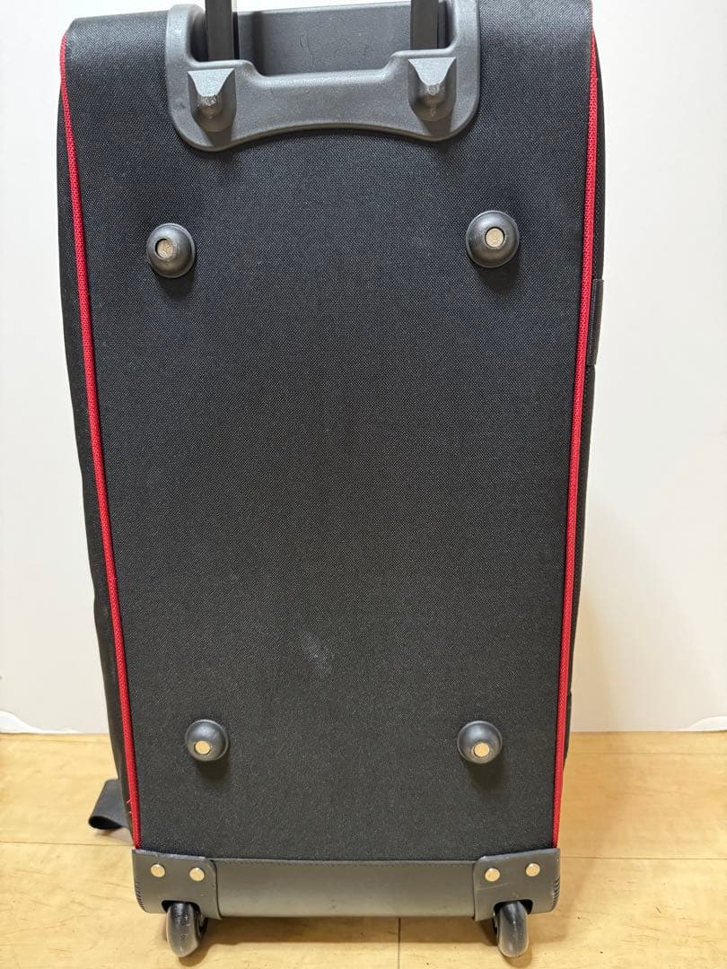 Coleman コールマンキャリー付き　ボストンバッグ　黒/赤　大容量　美品