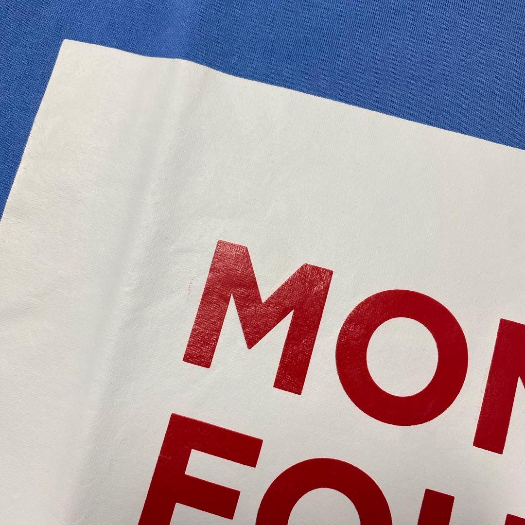 モンクレール Tシャツ 青色 1952 ロゴ　メンズ　大きいサイズ