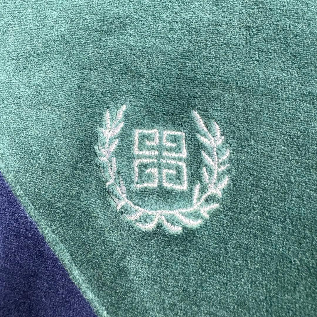 90s GIVENCHY ベロア　ジップパーカー　リバーシブル　シルク