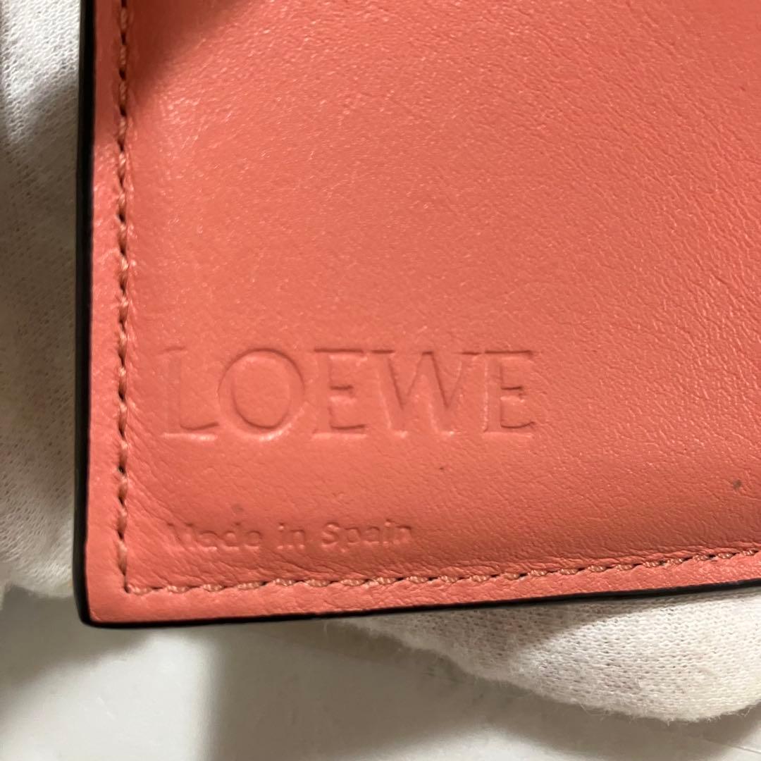 ✨極美品✨ ロエベ バーティカルウォレット 3つ折り財布 バイカラー レザー
