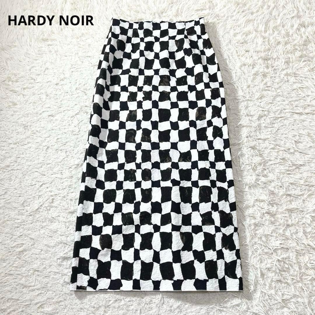 【極美品✨】HARDY NOIR チェッカー プリント チェック スカート38