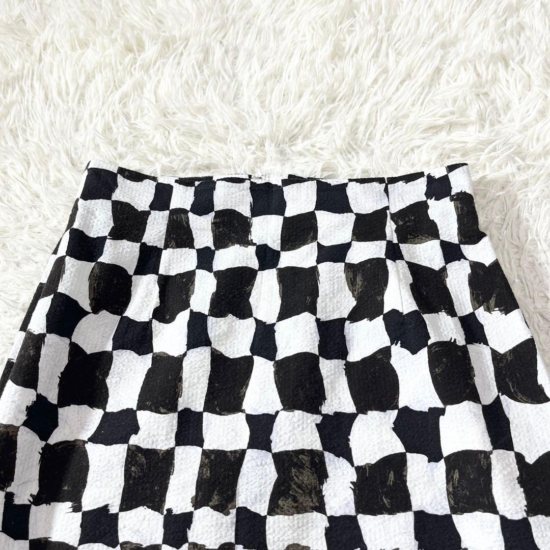 【極美品✨】HARDY NOIR チェッカー プリント チェック スカート38