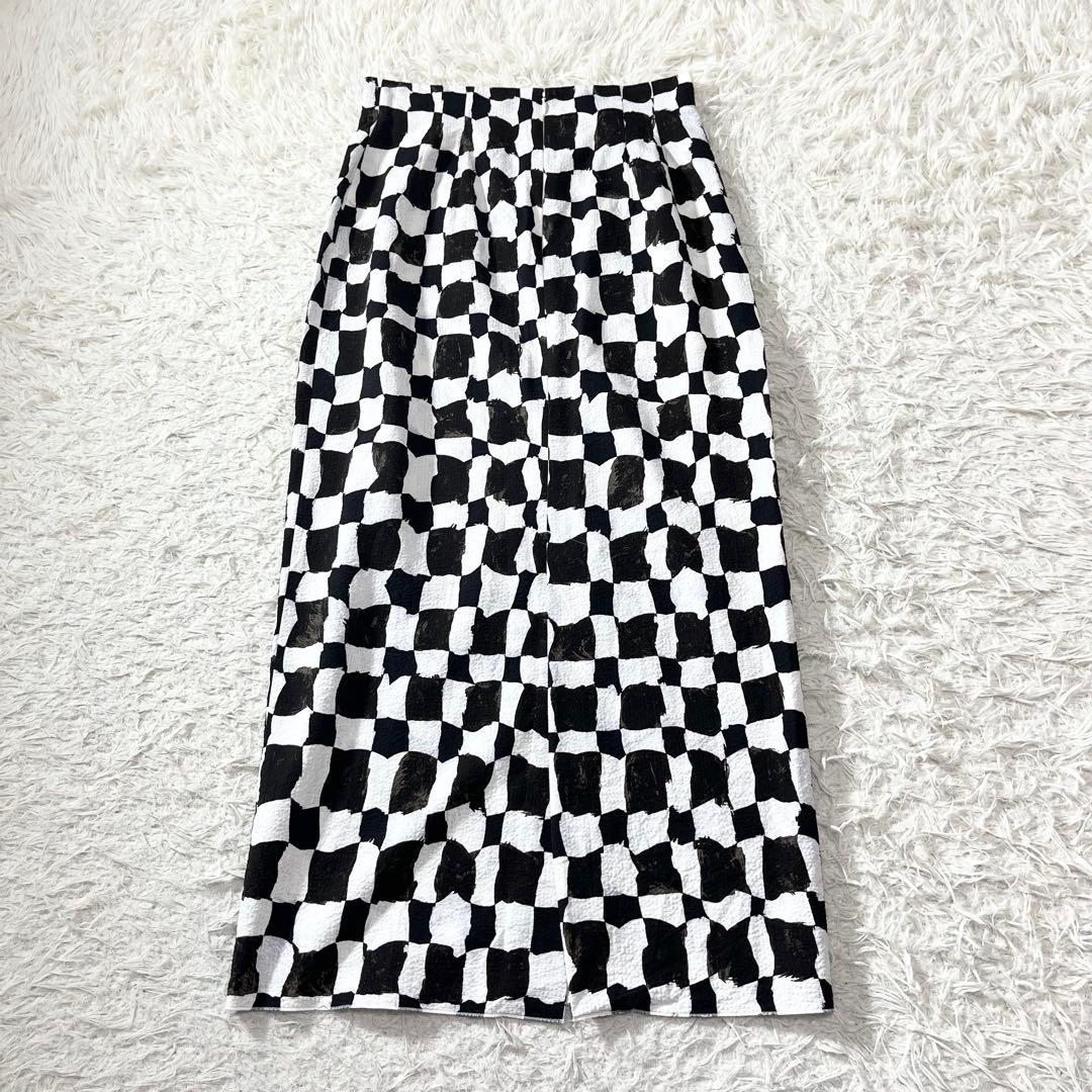 【極美品✨】HARDY NOIR チェッカー プリント チェック スカート38