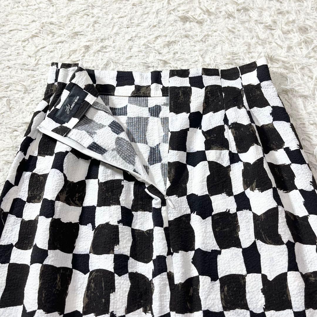 【極美品✨】HARDY NOIR チェッカー プリント チェック スカート38