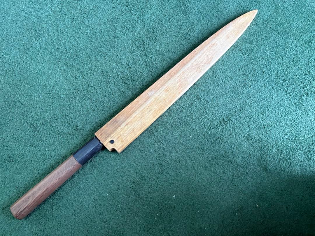 最終値下げ！ 酔心 INOX本焼 刺身包丁30cm 鞘、黒檀ピン付き