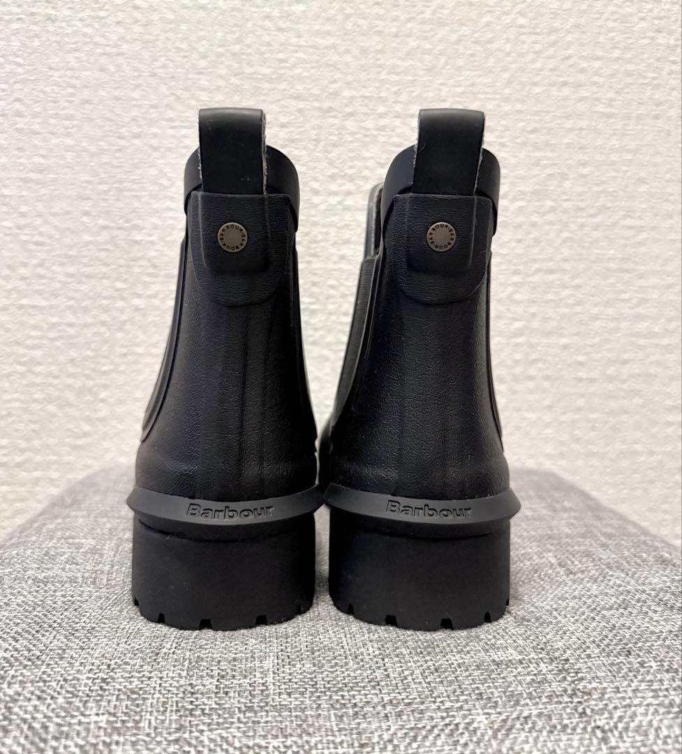 【美品】Barbour Wilton サイドゴア レインブーツ 22〜22.5