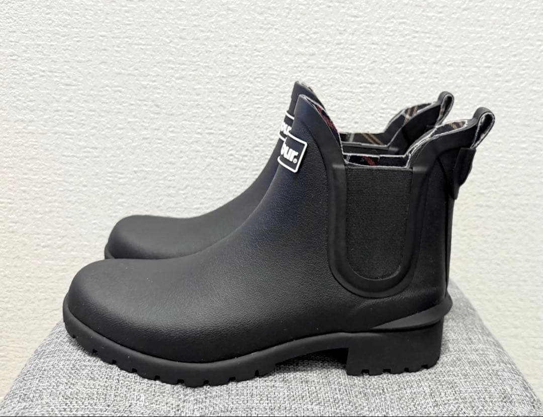 【美品】Barbour Wilton サイドゴア レインブーツ 22〜22.5