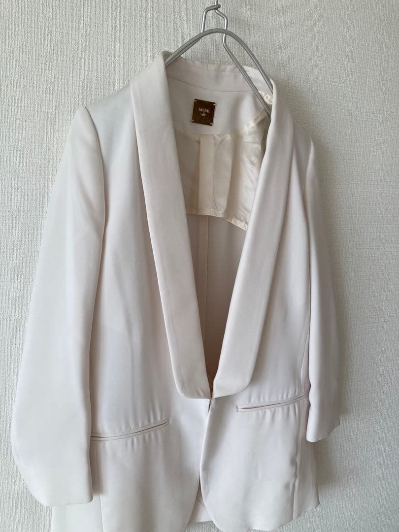 MUSE Deuxieme Classe タキシードジャケット 白 オケージョン