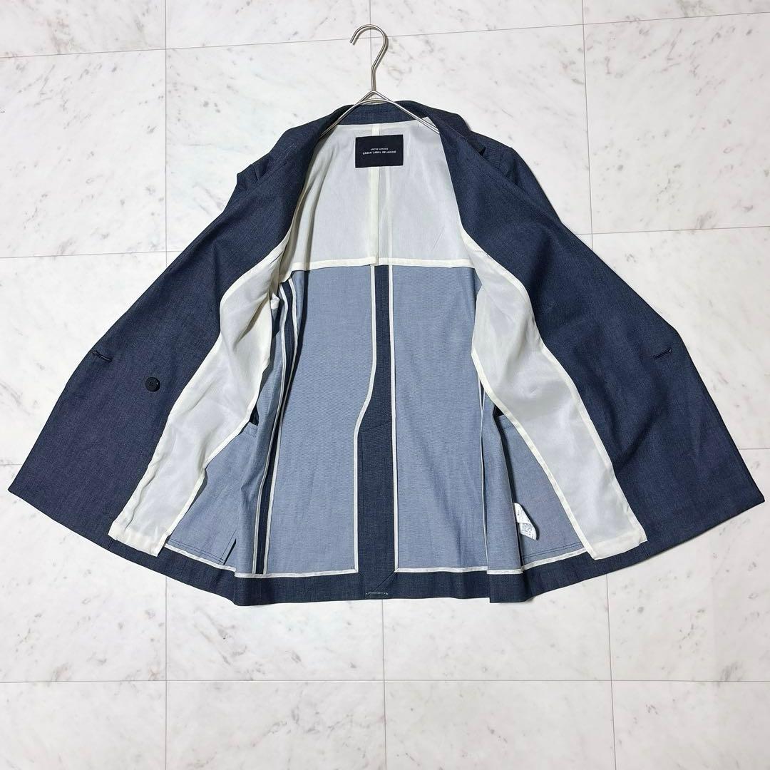 極美品 green label グリード シャンブレー ダブル ジャケット