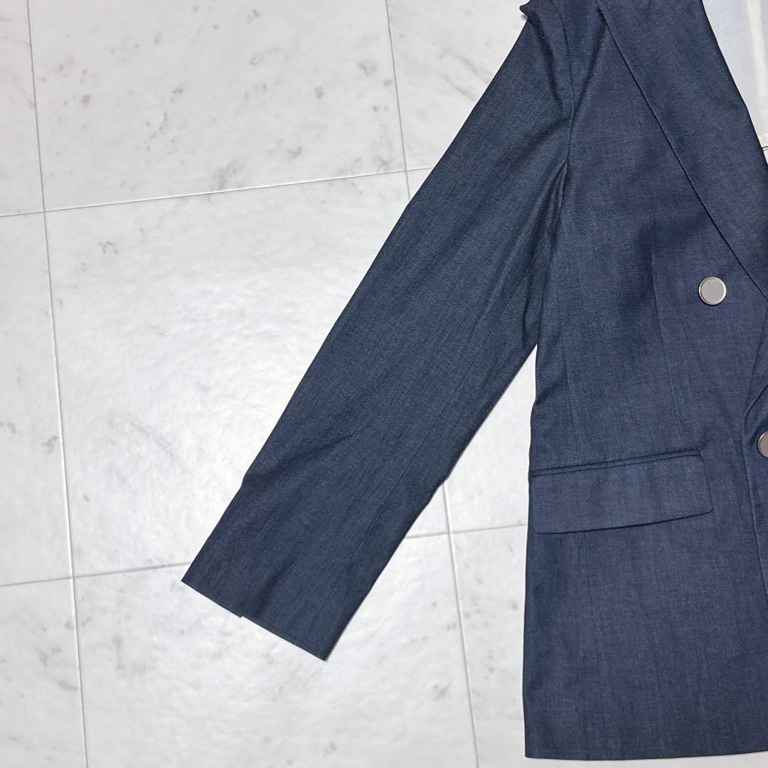 極美品 green label グリード シャンブレー ダブル ジャケット