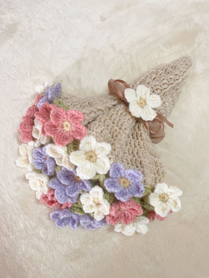 ブーケブランケット　　花束ブランケット　フラワーブランケット　インテリア　お花