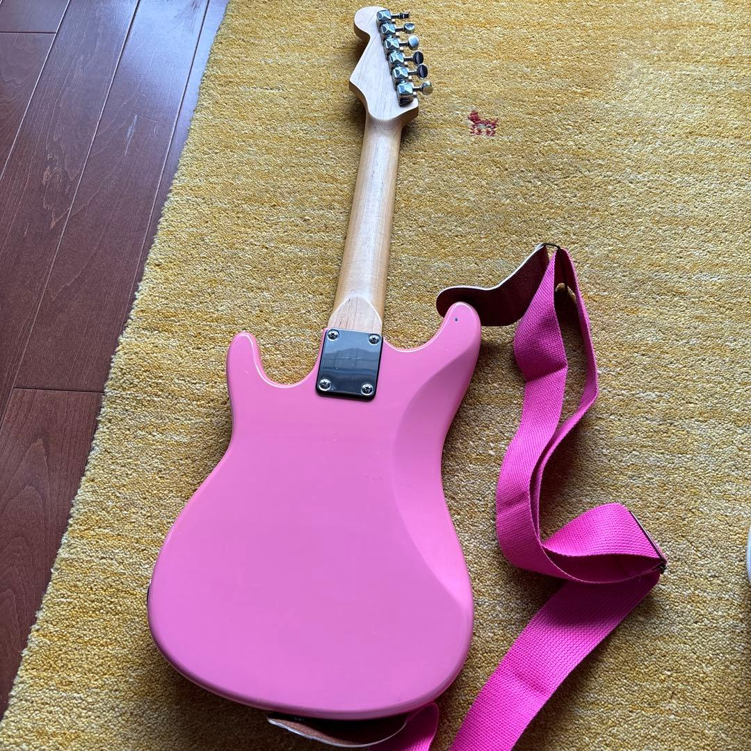 プレイテック　ピンク ミニエレキギター