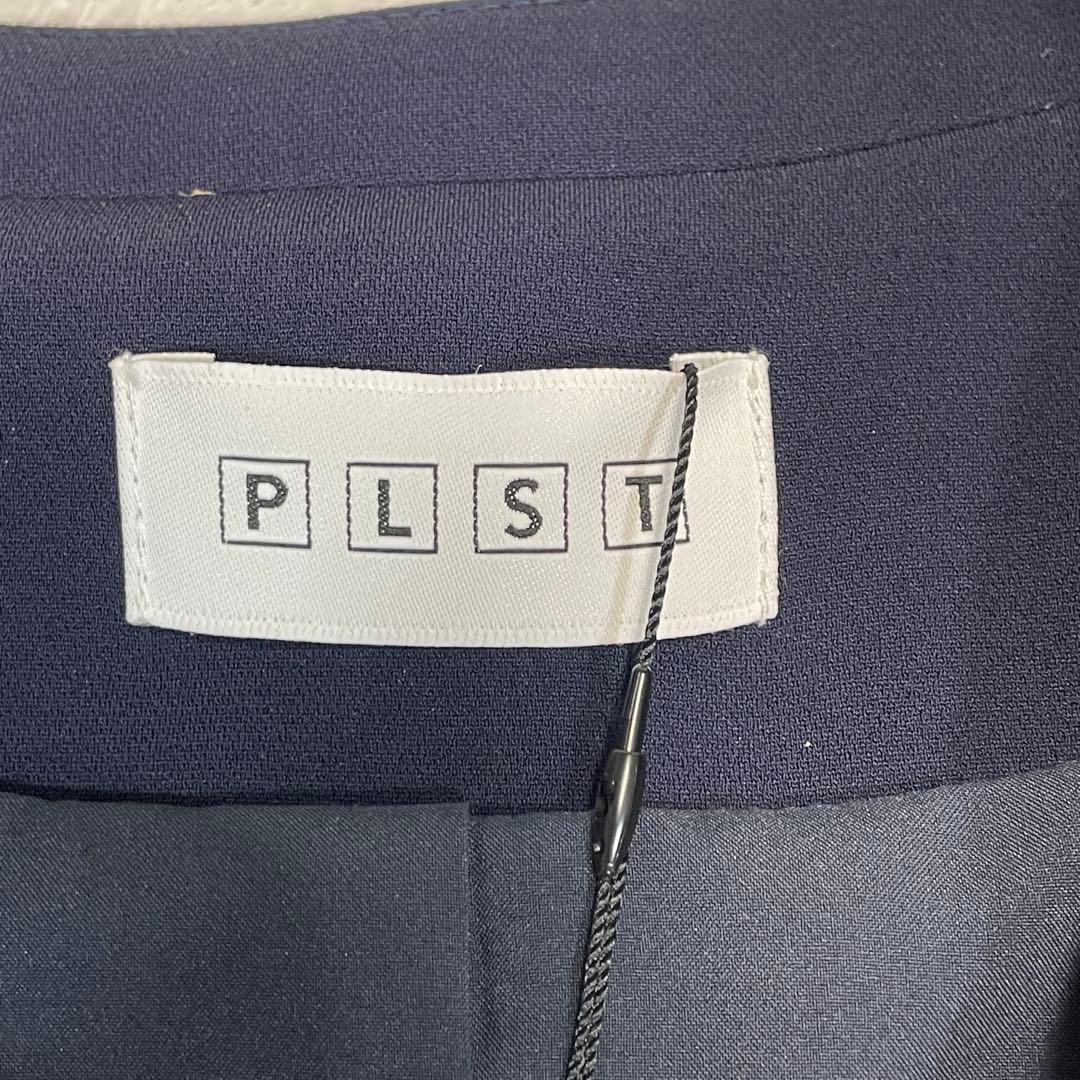 新品タグ付 PLST ノーカラー ジャケット ネイビー S 1.7万円