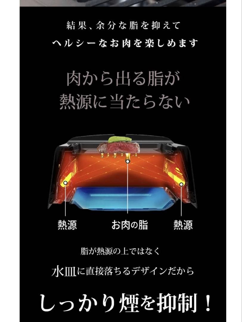 GLAMP 新型　超少煙グリル DX ブラック
