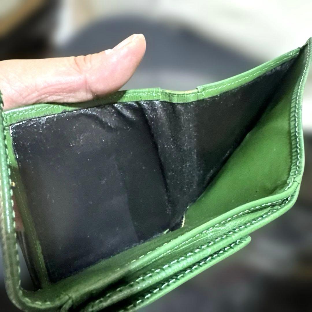 ③☆優良品♪エピＷホック 折り財布 グリーンカラー