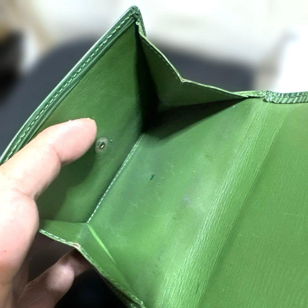 ③☆優良品♪エピＷホック 折り財布 グリーンカラー