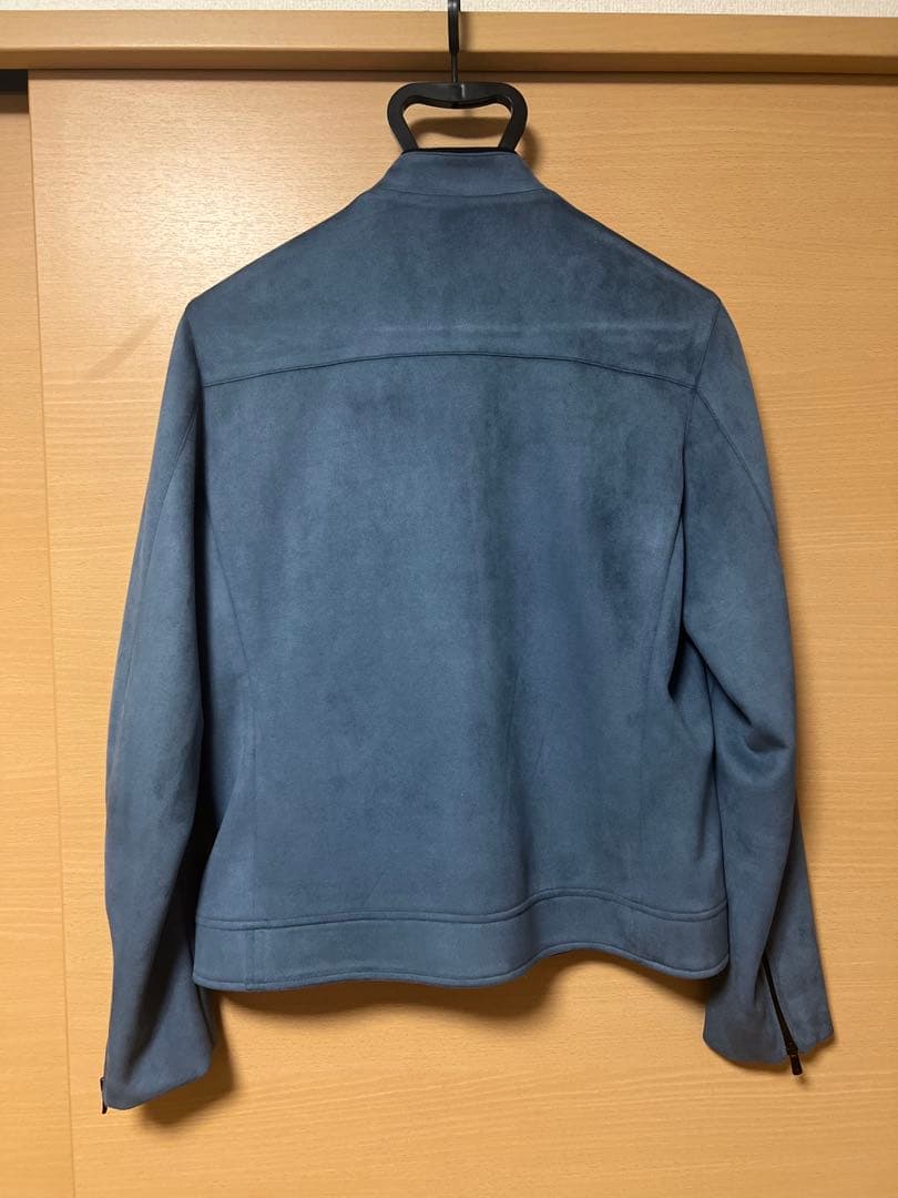 美品 AOURE ポンチスエード シングルライダース