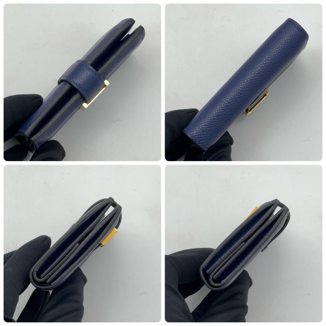 【専用】 エルメス ベアンミニ ブルーニュイ ネイビー ゴールド金具 W刻印 紺