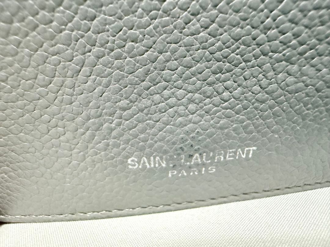 SAINT LAURENT タイニーウォレット　グレー 三つ折り財布