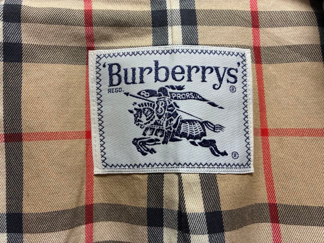Burberrys ステンカラーコート ノバチェック 白タグ サイズ9AB2