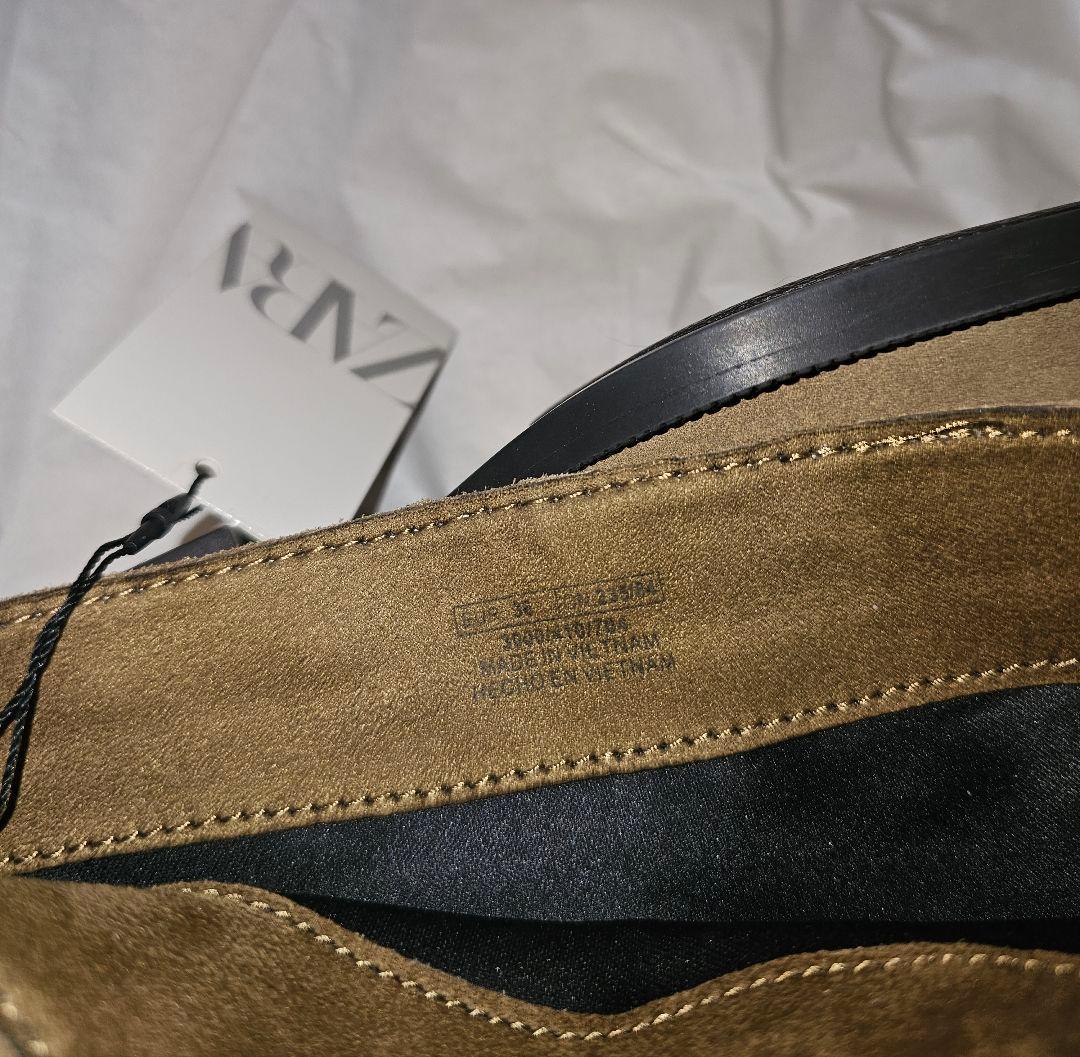 新品 ZARA 本革 leather 高品質 高級 レザー スエード スウェード