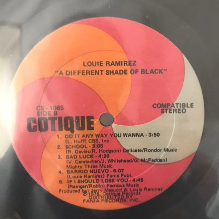洋楽 louie ramirez/a different shade of black