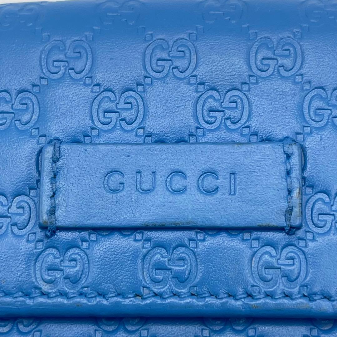 ✨希少✨GUCCI グッチ 二つ折り財布 マイクロシマ GG レザー レアカラー