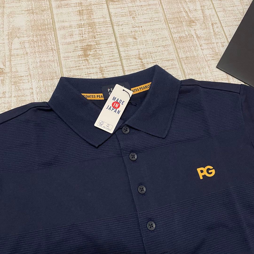 新品 パーリーゲイツ 半袖シャツ チビロゴ ネイビー Mサイズ（4）