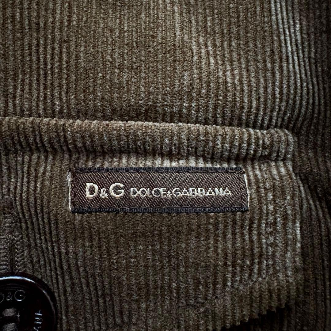 ★フォックスファー★ DOLCE&GABBANA モッズコート コーデュロイ 茶